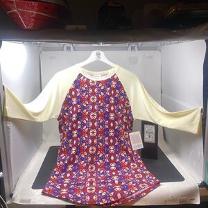 LU LA ROE Small, “RANDY” 3/4 Sleeve Baseball Tee NEW